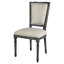 French Linen Side Chair in Ivory