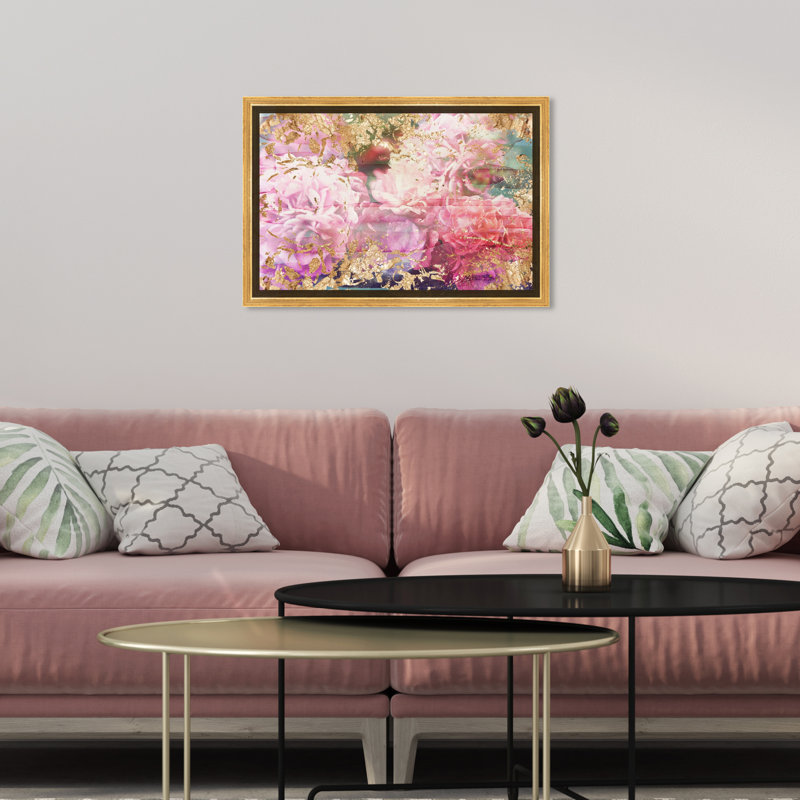 Rose Rhapsody - impression sur toile, H 15 po x l 10 po, Cadre doré