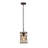 1-Light Wooden Pendant