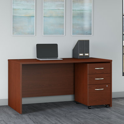 Series C Office Desk with 3 Drawer Mobile File Cabinet