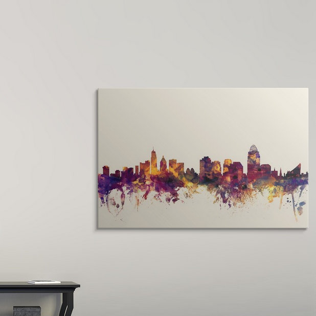 Ebern Designs Francy " Cincinnati Ohio Skyline " by Michael Tompsett on