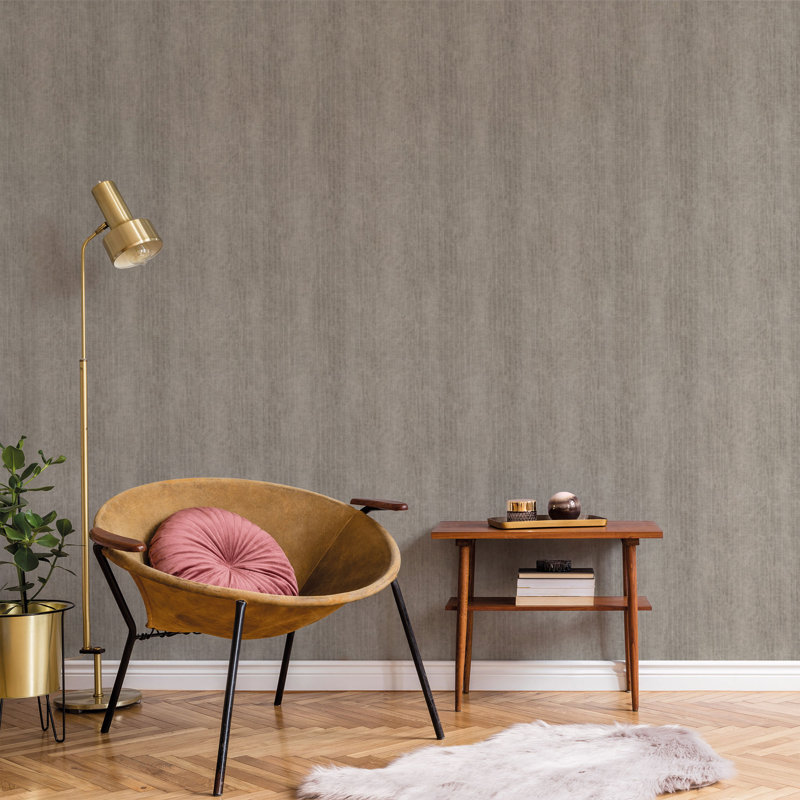 Dasen 10.05m x 53cm Textured Matte Paste the Wall Wallpaper Roll, Dark Grey