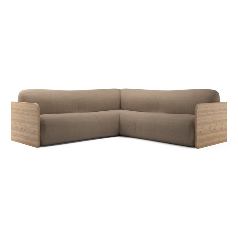 Canapé modulaire Clarence, Mélange de polyester kaki Nevis
