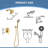 Wall Mounted Solid Brass Complete Shower System,5 Functions Shower Kit With Rough-In Valve-112444673
