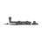 Black Slide Bolt Door Latch 3.75"L Rust Resistant Wrought Iron