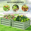 Outsunny Set of 2 Raised Garden Bed, 60 x 60 x 30.5 cm, Light Green