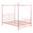 Queen Size Metal Canopy Bed Frame-1816912579