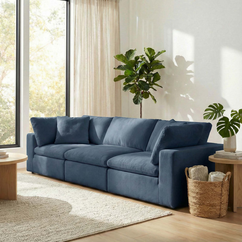 Canapé modulaire 3 pièces Calana Luxe, Marine, 3 pièces