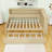 Full Wooden Daybed with Trundle, Shelves and Slats