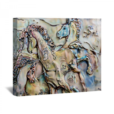 Chevaux abstraits sur toile