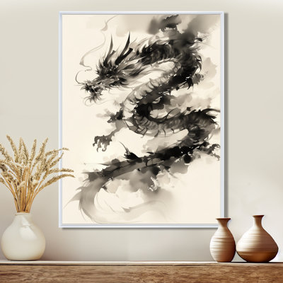 Chinese Dragon Portrait - Dragons Wall Art Living Room