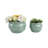 Stoneware Ceramic Planters Decorative Pot Set Durable Handmade Indoor Outdoor Containers Set Of 2-129986975