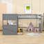Spacieux lit simple superposé simple au-dessus de simple et simple avec lit mezzanine et tiroirs de rangement doubles-596043007