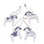 3.7'' Handmade Wood Animals Hanging Figurine Ornament