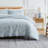 Down Alternative filling Oversized Reversible Comforter Set with matching shams-1408324755