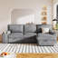Canapé-lit modulaire Upholstery avec sacs de rangement et 2 porte-gobelets sur les accoudoirs