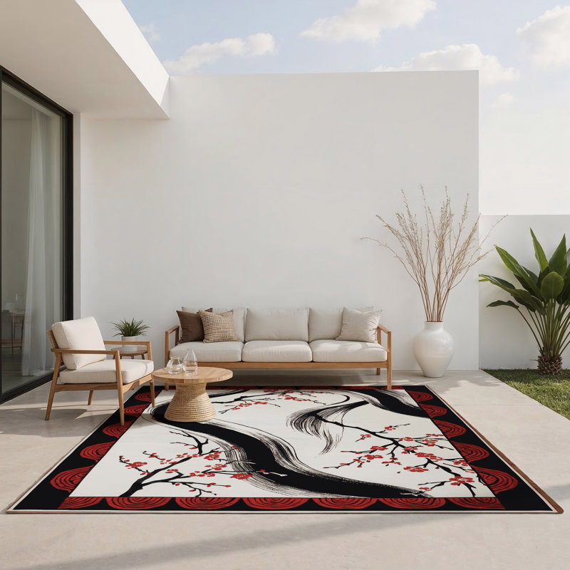 Zen Horizon Indoor And Outdoor Area Rug, Rectangle 1'6" x 2'6"