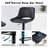 Set Of 2 Adjustable Swivel Bar Stools In Black PU Material With Footrest-173398599