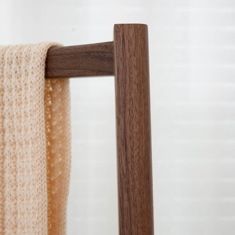 Walnut Wood A Frame Freestanding Coat Rack