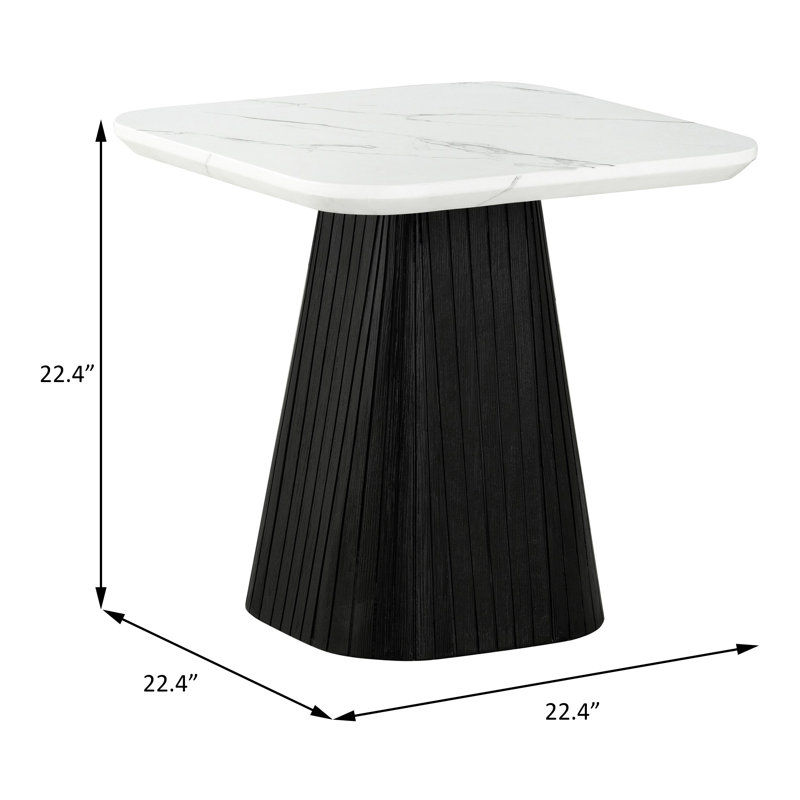 Table de bout contemporaine Sindal - noire