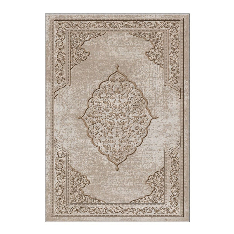 Luxurious Woven Carpet, 100% Polyester, 70.9 x 110.2 Inches | 740 g/m², Non-Slip Felt Dot Underside, 0.2 Inch Pile Height | Machine Washable, Easy Care, Perfect for Living Room & Bedroom Décor