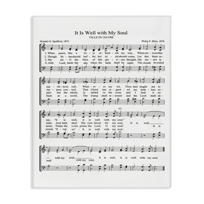 'It is Well with My Soul Vintage Sheet Music' - Textual Art