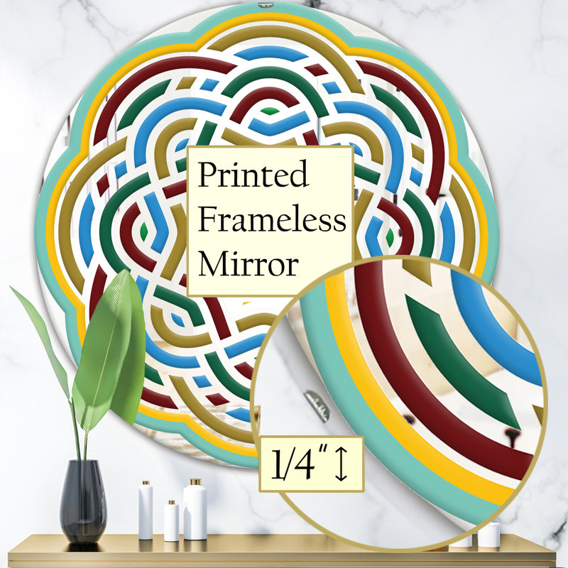 Miroir d'appoint Byzantine, H 23,6 po x l 23,6 po