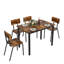 Ensemble de table de salle à manger 5 pièces avec 4 chaises-790212365-790212360-790212362