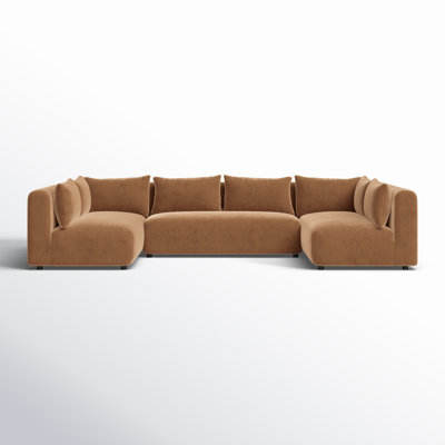 Brackely Modular Velvet 3-Piece Sectional