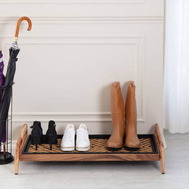 shoe rack with boot tray
