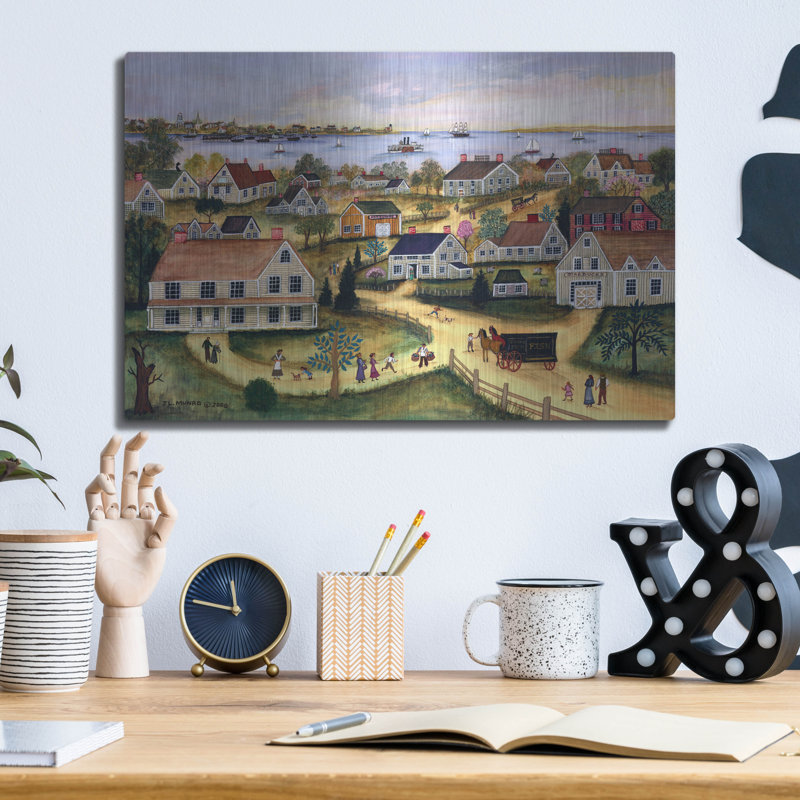  «Spring On Cape Cod» par JL Munro, art mural en métal, 16 po x 12 po, H 12 po x l 16 po
