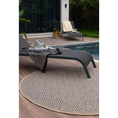 Nature Collection Geometric Kilim Indoor / Outdoor Area Rug