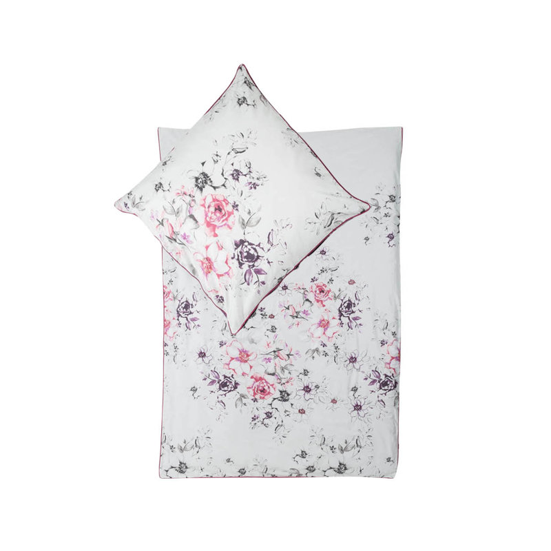 Greta Floral Duvet Cover Set with Pillowcases Included, Single Duvet Cover + 1 Pillowcase
