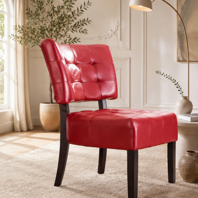 Fauteuil d'appoint capitonné en cuir mélangé confortable et durable avec sièges surdimensionnés pour un confort accru