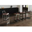 Tabouret de bar moderne avec tabourets de bar rembourrés avec dossier bas et chaises en métal pour cuisine / pub-1756669347