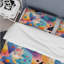 Multicolor Funky Cool Geometric Shapes Pattern Geometric Shapes Duvet Cover-1585381700