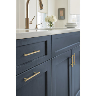 Bar Pulls 5-1/16 inch (128mm) Center-to-Center Champagne Bronze Cabinet Pull