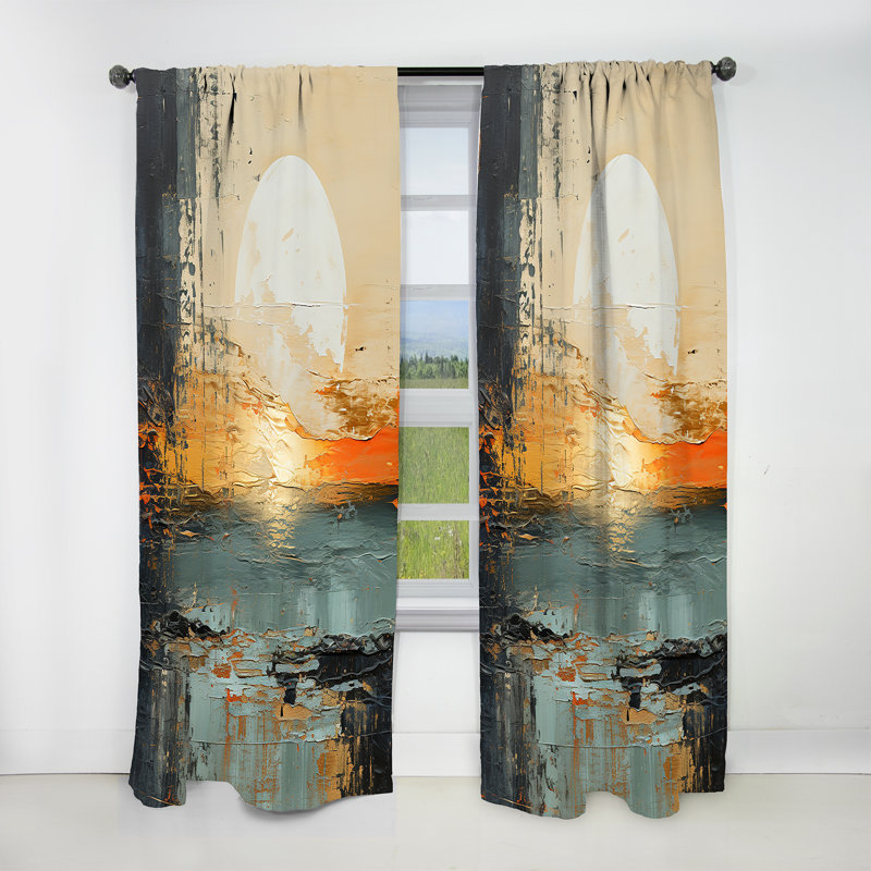 Rideau occultant Modern Coastal Mystic Sunrise I - Coastal, L 52 po x L 90 po