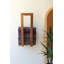 Porte-serviettes mural vertical en bois pour rangement de salle de bain H 28 po 