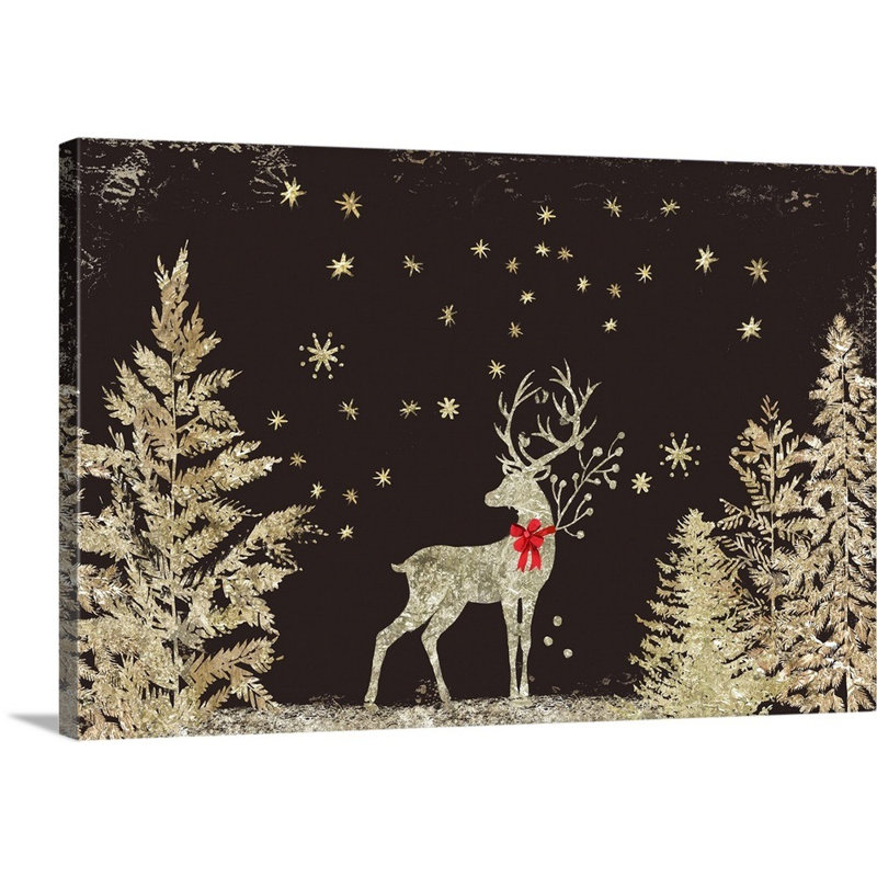 Prancer at Night - Peinture sur toile, Toile tendue, H 16 po x l 24 po x P 1,25 po