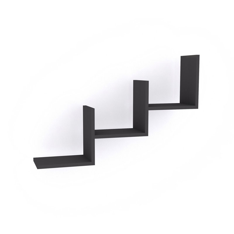 Tablette murale moderne, 35,4 po x 23,6 po x 7,7 po | 100% panneau de particules enduit de mélamine, épaisseur: 0,7 pouce | Nombreuses tablettes pour un rangement supplémentaire, conception murale, parfaite pour l'organisation à la maison ou au bureau