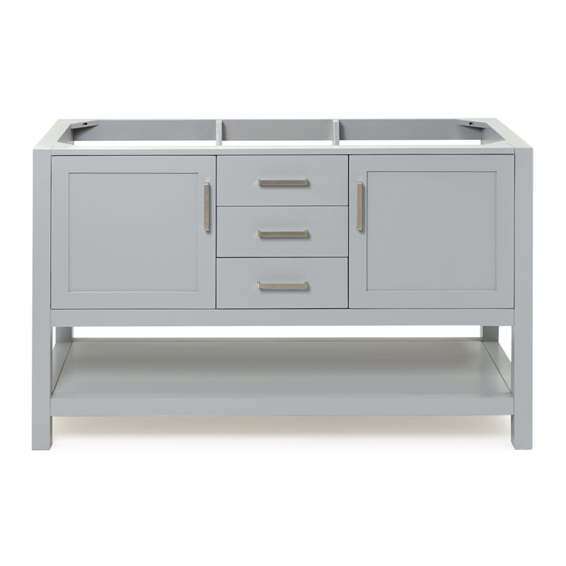 Bayhill 54'' W Single Bathroom Vanity Base, Gray