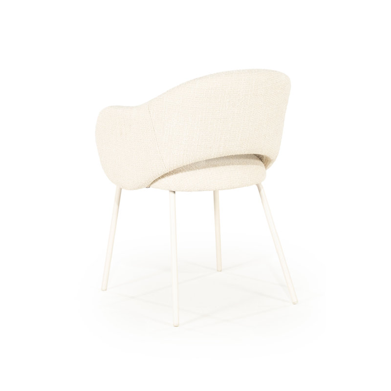 Dining Chair Upholstered Arm Chair, Beige