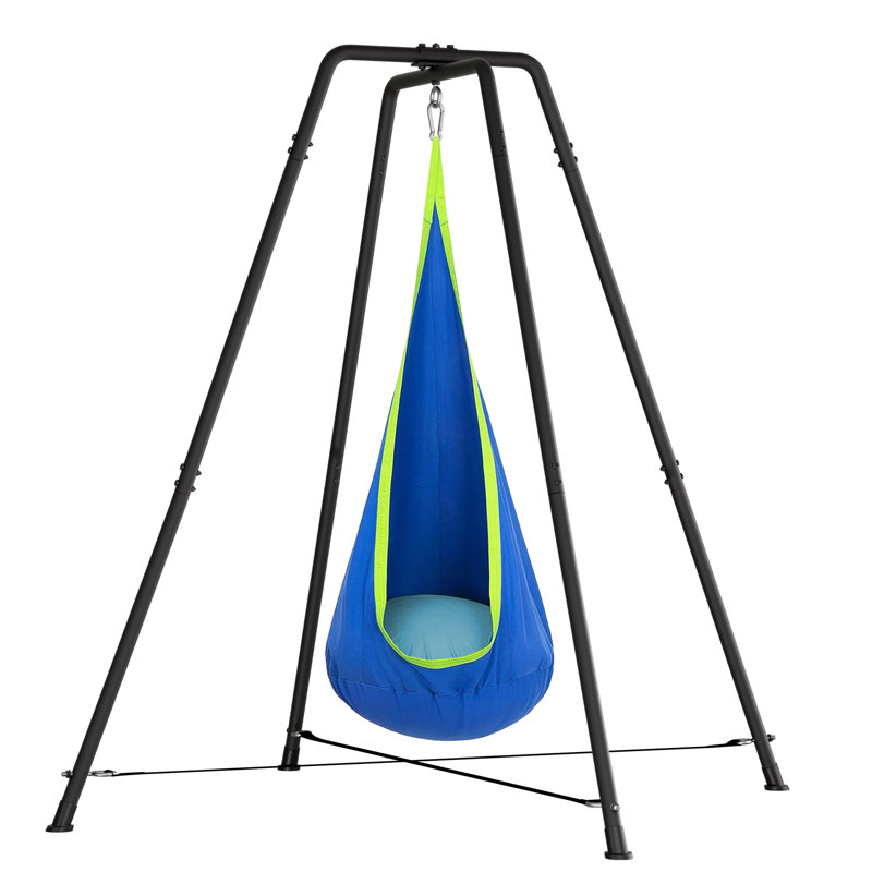 Balançoire sensorielle avec support - Balançoire d'intérieur pour enfants et adultes, 330 lb, stabilité en X, dosette en coton silencieuse - idéale pour l'autisme, le TDAH, le jeu et la détente
