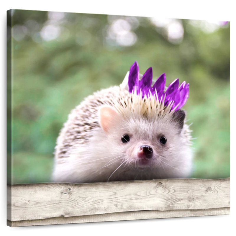 Crowle Hedgehog With Crown, 10" H x 10" W