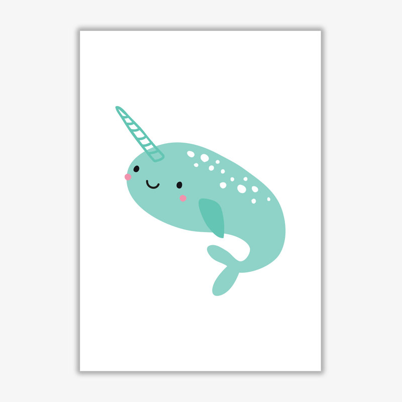 Children's Animals, Narwhal - Print, No Frame, 30 cm H x 21 cm W x 1 cm D