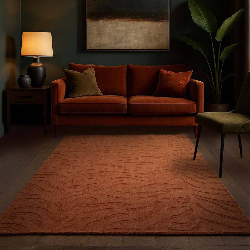 Alisandra Animal Print Wool Hand Woven Area Rug, Rectangle 120 x 170 cm
