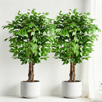 Paquet de 2 plantes de 150 pieds artificielles en pot pour chambre de bébé 150 cm