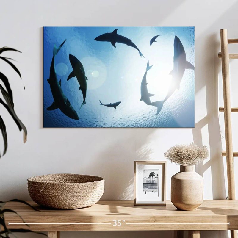 School of Sharks, H 16 po x l 24 po