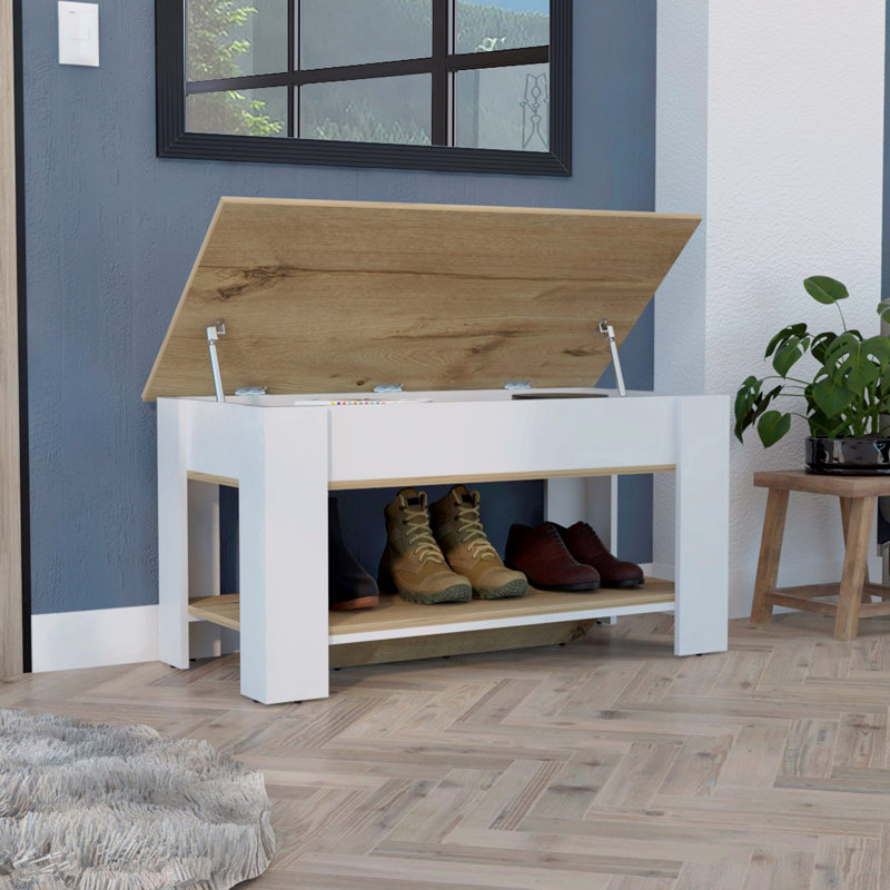 Table de rangement, quatre pieds, tablette inférieure
